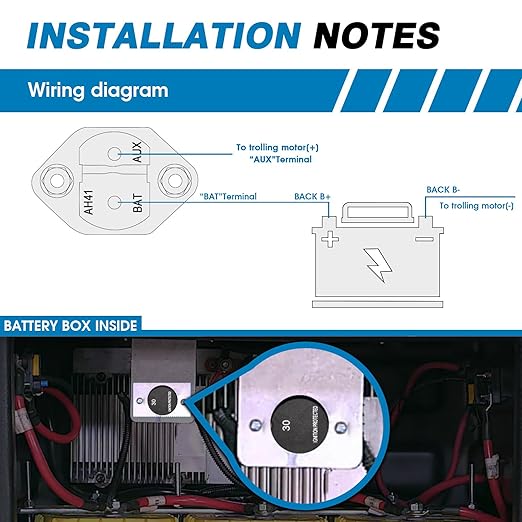 GLOSO Circuit Breaker Car Truck RV Automotive Marine Boat 51 Series T1 Auto Reset Mini Panel Mount #10-32 Threaded Stud w/Nylock 32Vdc (60A)