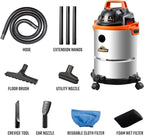 Armor All VO408S 0901 4 Gallon 3 Peak HP Stainless Steel Wet/Dry Vacuum, Orange