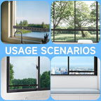 Adjustable Window Security Bars, Window Bars Security Inside Vertical, Window Bar Lock Prevent Burglary, Window Safety Bars for Children, Window Stick Extend from 16.3-29.3 in(Black -4 pcs)