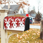 Kawani Merry Christmas Mailbox Cover - Red Deer Snowflake Magnetic Standard Size 25.5x21 Inch Winter Xmas Holiday Decorative Post Letter Box Cover for Garden Yard Decor