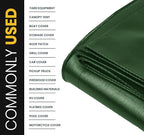PROTARP Extra Heavy Duty 16 Mil Tarp Cover, Waterproof, UV Resistant, Rip and Tear Proof, Poly Tarpaulin with Reinforced Edges for Roof, Camping, Patio, Pool, Boat. (Green/Black 25′ X 45′)