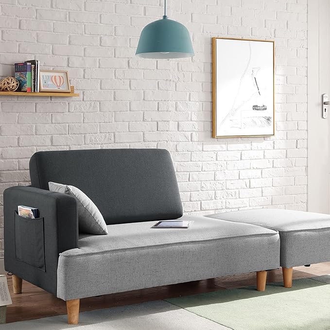 Wood 4 Inch Furniture Legs Set of 4 Round Solid Mid Century Couch Feet Replacement Legs for Sofa Dresser Cabinet Bed Ottoman Home DIY