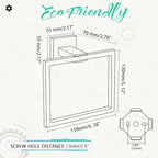 LANC Hand Towel Holder for Bathroom Wall Mount Matte Black Square Hand Towel Rings for Bathroom Hardware Accessories Kitchen Toilet SUS 304 Stainless Steel Shower Towel Hanger Racks, A8896MB