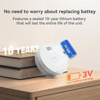 Jemay Smoke Detector Fire Alarms10 Year Battery, Small Smoke Alarm Fire Detectors with Self-Check & Photoelectric Sensor, Fits Home Kitchen,UL217-9th Listed,1 Pack