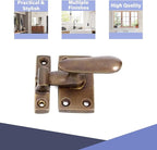 VAN DYKE'S RESTORERS Solid Brass Casement Latch with Lever Handle for Doors and Windows – Antique Brass, Polished Brass, Polished Nickel, or Bronze Finish, Includes Mounting Hardware