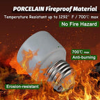 Light Socket Extender,Porcelain Socket Extension Adapter,E26 to E26 Standard Medium Screw Bulb Socket Extender Adapter,Recessed Socket Extension Converters