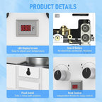 Water Heater Tankless, VANSTON Propane Water Heater Outdoor, 10L 2.64 Portable Water Heaters, Instant Hot Water, Overheating Protection, Easy Installation & Lightweight for RV, Camping