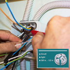 Sintuff 300 Pcs 3/8 In. - 1/2 In. Non Metallic Button Push-in Bulk Connector Gray NM Cable Connector Electrical Conduit Fittings Fits for 1/2 Inch Knockouts