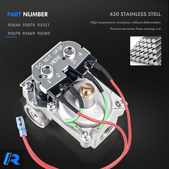 93844 RV Water Heater Gas Control Valve Compatible with Dometic Atwood 6 and 10 Gallon Water Heater GC10A-4E G6A-8E G6A-6E G6A-4E G10-3E GC6AA-10E | Solenoid Gas Valve Replaces# 93870, 93321, 92078