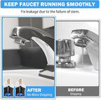 RP60400 Delta Faucet Valve Stem Cartridge Replacement for Delta Two Handle Diamond Seal Technology Bathroom Sink Bathtub Shower Faucet and Beverage Faucet, Delta Faucet Stem Assembly Repair Kit