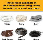 InstaTrim The Original Flexible Trim - 50ft Grey 3/4" Wide Caulk Tape - Adhesive Trim with Many Uses Including Caulking for Bathtubs, Sinks, Counters, Tile, Floors - Made in USA