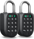 igloohome New Smart Padlock 2 (SP2) 2-Pack, The Toughest Smart Padlock – Generate Access from Anywhere with The Mobile app (iOS/Android) – No WiFi Needed, Waterproof & Rechargeable