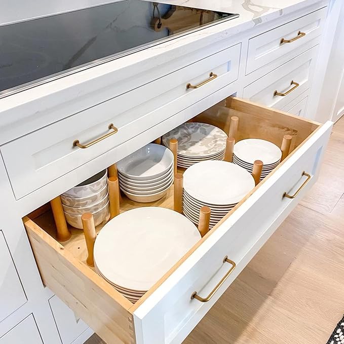 Goo-Ki 6 Pack Antique Brass Cabinet Handle Drawer Pulls, 12.6" c-c Vintage Bronze Retro Brass Appliance Pull Bar Handles Solid Zinc Alloy Kitchen Hardware for Cupboard Furniture