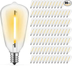 90 Pack ST38 LED Replacement String Light Bulbs, 1Watt Equvanlent to 7Watt Incandescant Bulb, Shatterproof E12 LED Bulb for Outdoor Patio Garden Vintage String Lights, Dimmable, 2700K