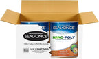 Seal-Once Nano+Poly Penetrating Wood Sealer with Polyurethane - Premium Waterproof Sealant -2 Gallon & Redwood
