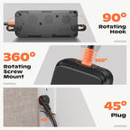 Outdoor Power Strip Weatherproof, IPX6 Waterproof Surge Protector with 3 AC Outlets and 2USB A&2USB C, 6FT Extension Cord, Wall Mountable for Indoor Outdoor, UL FCC Listed