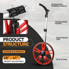 Auto Dynasty Measuring Wheel Digital Display, 3-Sections Foldable Telescoping LED Distance Measuring Digital Wheel with Backpack, High Precision Distance Measuring Wheel in Feet and Inches