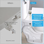 Hibbent 2 PCS Universal Toilet Seat Bolts Kit, Heavy Duty Solid Brass Toilet Bolts with Extra Long Stainless Steel Downlock Nuts Rubber Washers Gaskets, Easy to Install - Bathroom Toilet Repair Screw