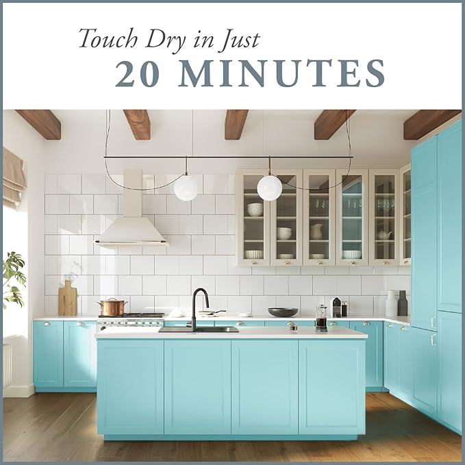 AMY HOWARD AT HOME Chalk-Based One Step Paint for Furniture, Cabinetry, Decor, Finish, and More | No Stripping, Sanding, or Priming | Ultra-Light Base | 32 Ounce | Tick Tock