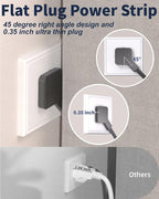 16-in-1 Surge Protector Power Strip with Multi-Function Stand, 6 Outlets with 2 USB-C (20W PD) and 2 USB-A (18W) Ports, 6FT Extension Cord for Home Office Desktop and Dorm (Black)