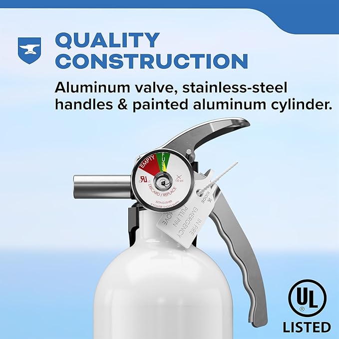 Kidde Fire Extinguisher for Boats, Single-Use 10BC