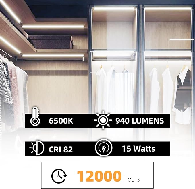 F15T8 18 Inch 15W T8 Fluorescent Replacement Tube Bulb Daylight 6500K Medium Bi-Pin G13 Base, 2 Count