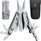 Multitool Stainless Steel Multi-Tool Pliers 22-in-1 with Safety Locking, Pocket Knife, Bottle Opener, EDC Equipment With Pocket Clip for Survival, Camping, Hunting and Hiking.