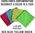 TASKI Diversey D7524116 MyMicro Commercial Microfiber Cleaning Cloth, Reusable & Lint Free - Large 14 Inch x 14 Inch, Blue, (Pack of 20)