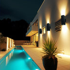 Dusk to Dawn Motion Sensor Outdoor Wall Light, Adjustable Brightness Exterior Light Fixtures with 3 Modes, 25ft Detection Waterproof Aluminum Fixture for Porch, Stairs, Garage, ETL Listed