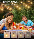 Tenmiro 120FT Outdoor String Lights, Ultra Long Waterproof 30+2 Edison Shatterproof Bulbs Led Outside Patio Lights for Porch Deck Garden Backyard Balcony Wedding Party Decor