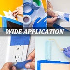 Blue Painters Tape, 20 Rolls Premium Masking Master Tape Painter Tape, Craft Adhesive Paint tape for Walls Painting, DIY Crafts Arts, Scrapbooking, Decoration, 1202yds=20*0.94in*60.1yds, Easy Removal