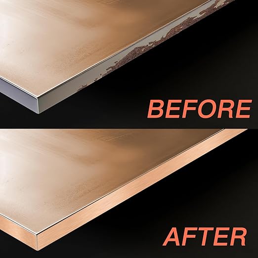 GSCIT Club Rose Gold Edge Banding, 2 Inch x 100ft Aluminum Brushed Edge Banding PVC Edge Trim for Cabinet Repair Furniture