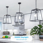 Brightever E26 LED Bulb 60 Watt Equivalent, 5000K Daylight White Dimmable Light Bulbs, 7W, 850LM Vintage Lights Bulb, 90+CRI, ST58 Clear Glass Antique Decor Filament Edison Bulb for Room, 6-Pack