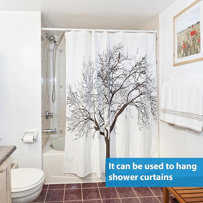 8 Pack Window Security Bar Extendable Tension Rods 23.6-43.3 Inch 1.2'' Diameter Adjustable Sliding Glass Door Lock Security Stick Window Safety Bars with Rubber Tips for Bathroom Cupboard