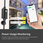 Minoston Outdoor Outlet, WiFi Smart Plug in Energy Monitoring, 2.4Ghz Wi-Fi Plugs, Compatible with Alexa and Smart Life, IP65 Waterproof Outlet 15A (MP22WP)