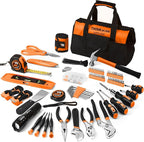 THINKWORK Tool Set - 207 Piece Portable Home Repairing Tool Kit, General Household Hand Tool Set with 13'' Wide Mouth Open Storage Tool Bag, Perfect for DIY, Home Maintenance, Handyman - Gift for Men