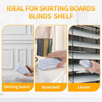 COBETE Damp Clean Duster Sponge,4pack Magic Sponge Eraser,Reusable Damp Dusting Sponge Household Cleaning for Blinds, Glass, Baseboards,Radiators,Window Track Grooves(Grey)