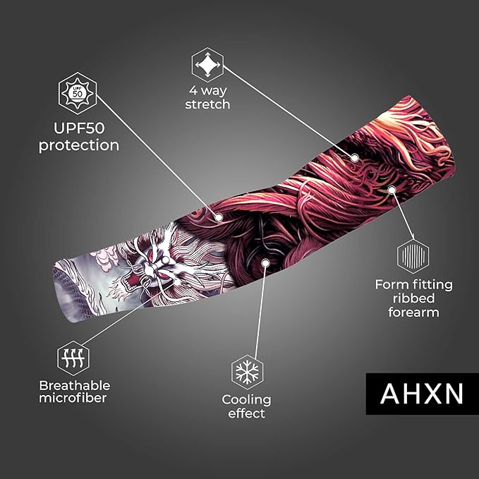 UV Sun Protection Arm Sleeves for Men & Women-UPF 50+ Sports Compression Cooling Sleeve-Unique TATTOO SLEEVE gift