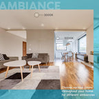 LUXRITE 6 Inch Ultra Thin LED Recessed Lighting, 14W, 5 Color Selectable 2700K | 3000K | 3500K | 4000K | 5000K, CRI 90, 1150 Lumens, Dimmable LED Wafer Lights, Wet Rated, UL Listed, Baffle Trim