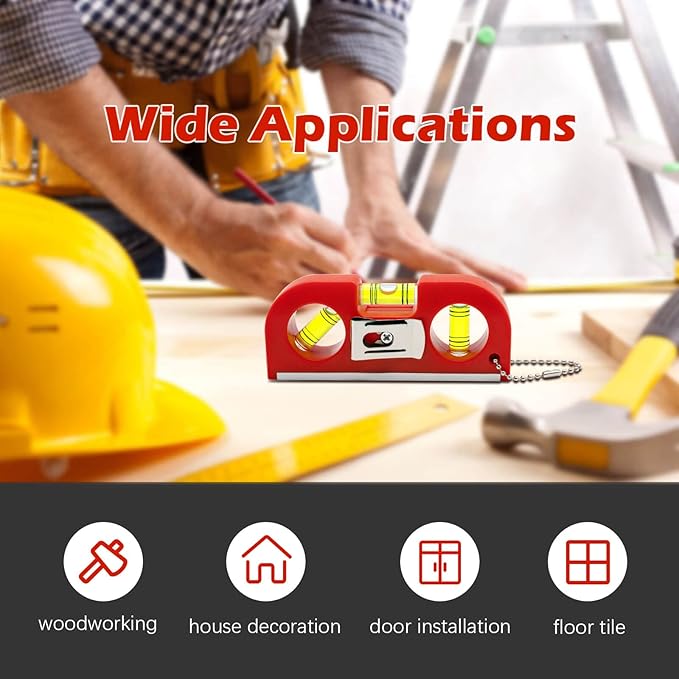 Sanung Levels, Portable Triple Bubble Level with Magnetic Base, Vertically Horizontally 45 Degree Measuring for Home Use, Set of 2