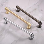 Alzassbg 5 Pack Brushed Gold Cabinet Pulls, 7 Inch(177.8mm) Hole Centers Cabinet Handles Kitchen Hardware Straight Bar for Cabinets and Drawer AL3082BB
