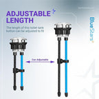 BlueStars 38mm Toilet Push Button Thread Diameter, Dual Push Flushing Toilet Water Tank Button - American Standard - Pack of 2