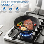 ROBAM G513 Gas Cooktop 30", Premium 5-Burner Design with 20,000 BTU Turbo Heat Wok Burner, Seamless Stainless Steel Finish, Brass Burners, Dual Fuel for Modern Kitchens