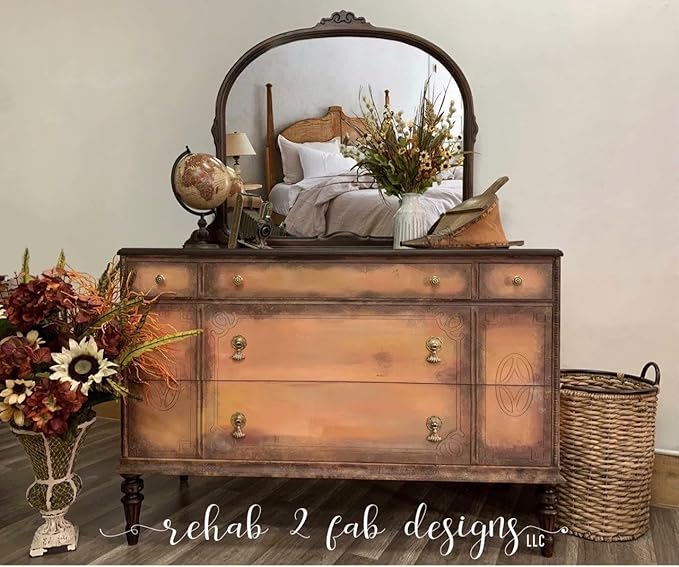 Dixie Belle Paint Company Chalk Finish Furniture Paint - Terracotta (16oz) - Matte Earthy Orange Chic Chalk Mineral DIY Furniture Paint