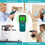 Stud Finder - 5 in 1 Electronic Stud Finder Wall Scanner, Stud Sensor with Digital LCD Display & Intelligent Smart Chip, Beam Finders Wall Detector for Wood AC Wire Metal Studs Joist (‎Peacock Blue)