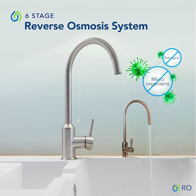 Kind Water 6-Stage Reverse Osmosis Drinking Water System with Chrome Faucet (Oil Rubbed Bronze)