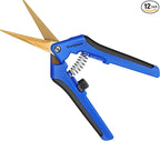 VIVOSUN 12-Pack 6.5 Inch Gardening Scissors Hand Pruner Pruning Shear with Titanium Coated Curved Precision Blades