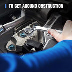 Metric Wrench Set 9 PC 6-24mm Wrench Sets 75-Degree Double Offset Box End Spanner Wrench Set CR-V Steel with Rolling Pouch