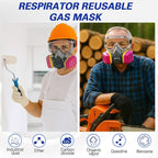 6200 Half Face Respirator Mask with Filters, Gas Mask Ideal for Painting, Woodworking, Sanding, Spraying