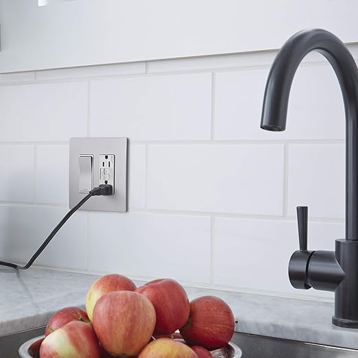 Legrand radiant TM874NICC6 15 Amp Rocker Wall Switch, 4-Way Decorator Light Switches, Nickel (1 Count)